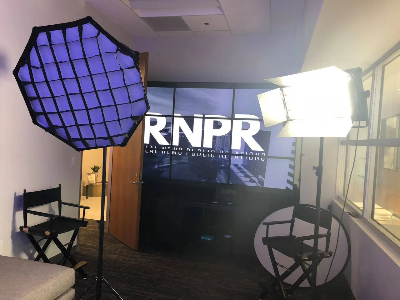 Real News PR broadcast studio in Dallas