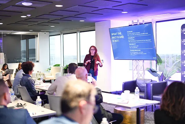 Training session with attendees in the Dallas event space
